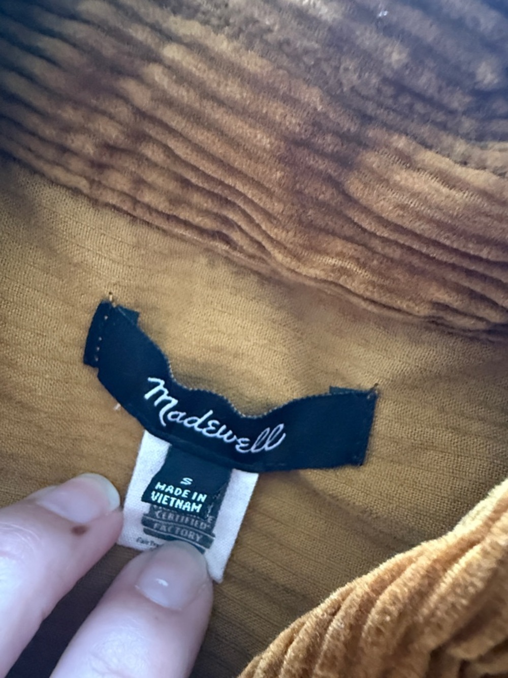 Madewell Corduroy Yorkway Shirt-Jacket in antique gold - Picture 6 of 7